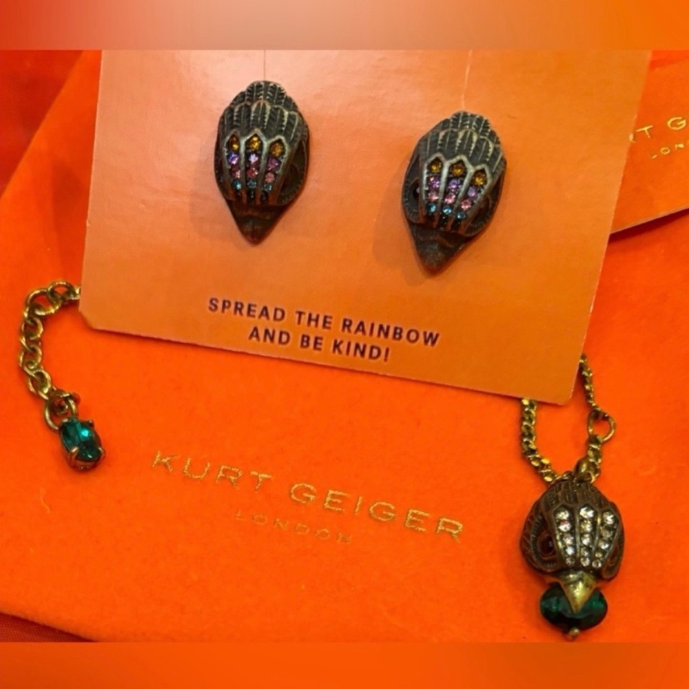 Kurt Geiger Necklace and Earrings NWT - Picture 2 of 11